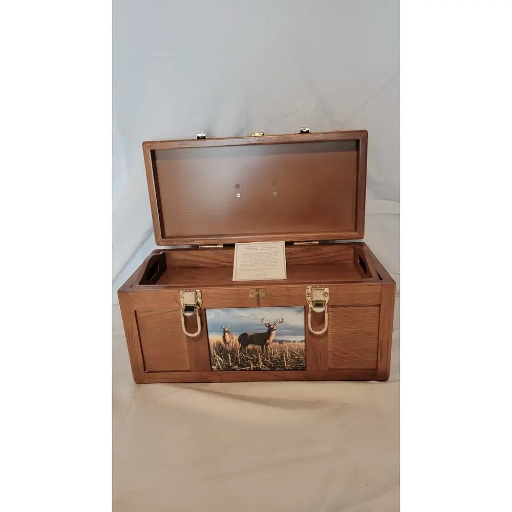 Hautman Brothers Limited Edition Collectible Knives Wooden Display Chest Tray...